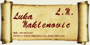 Luka Maklenović vizit kartica